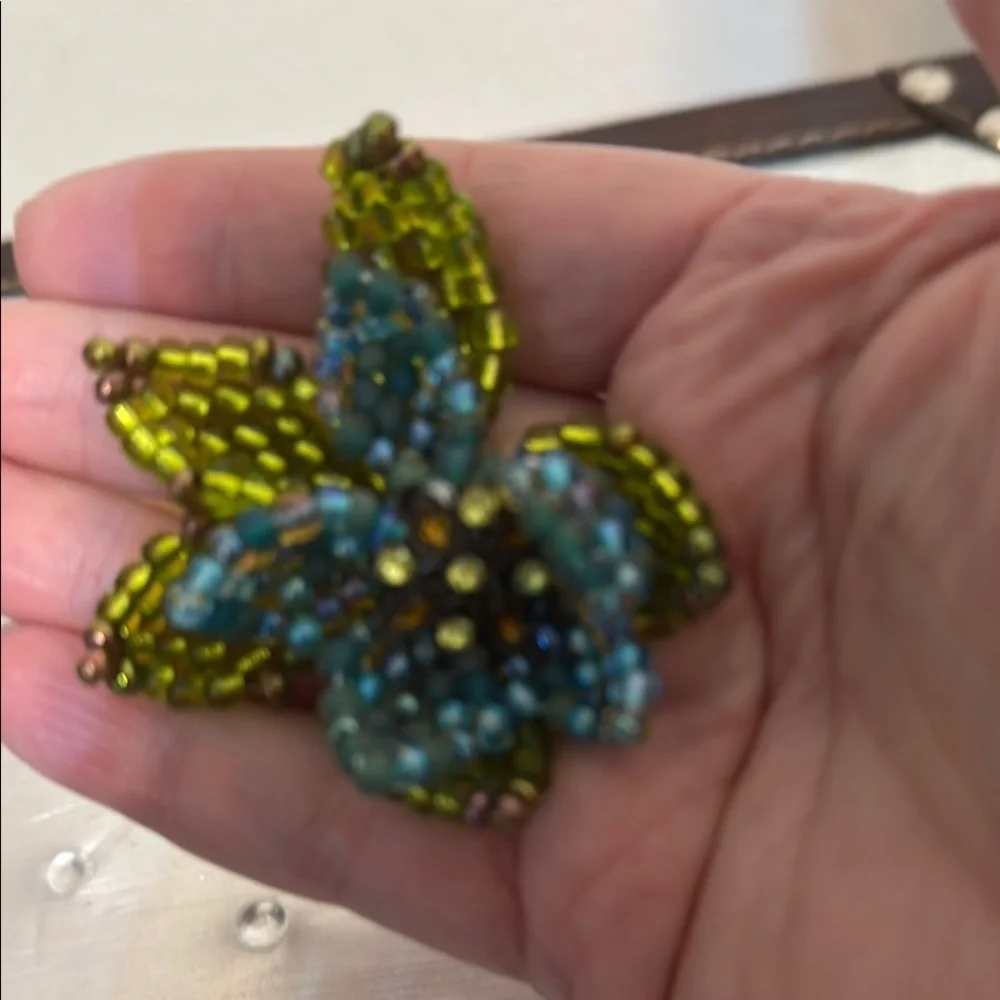 Handcrafted Beaded Flower Accent
